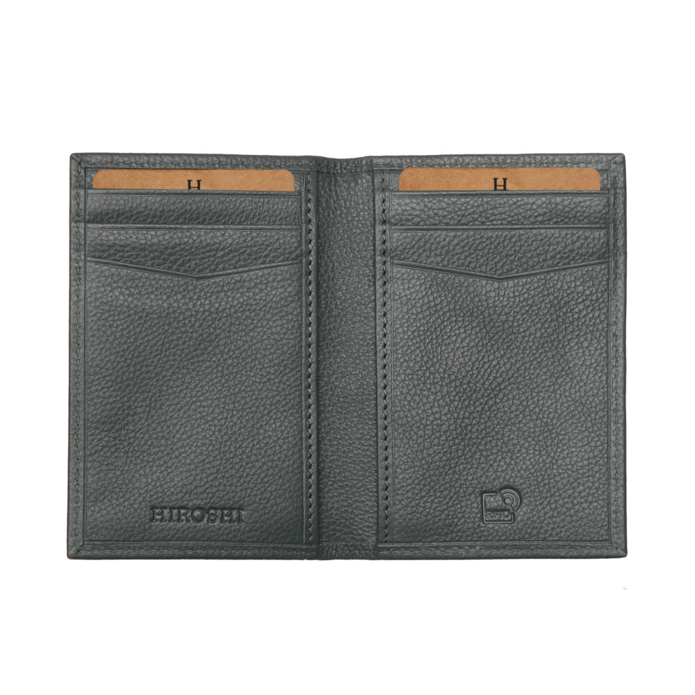 Green Bi Fold Business Cards Wallet - Image 3