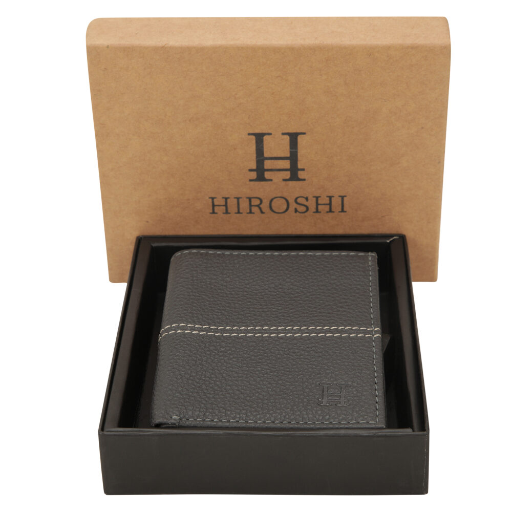 Grey Bi Fold Business Cards Wallet - Image 2
