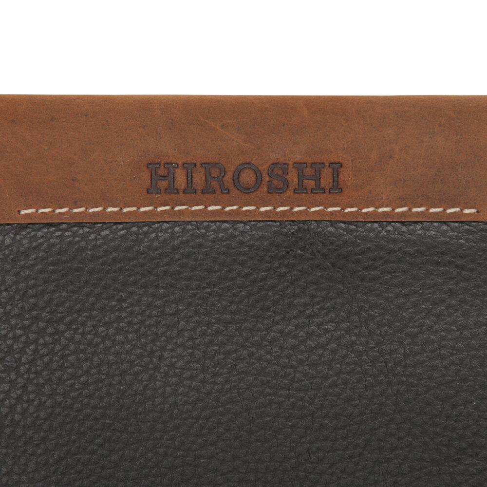 Aaron Black Tan Bi Fold Wallet - Image 2