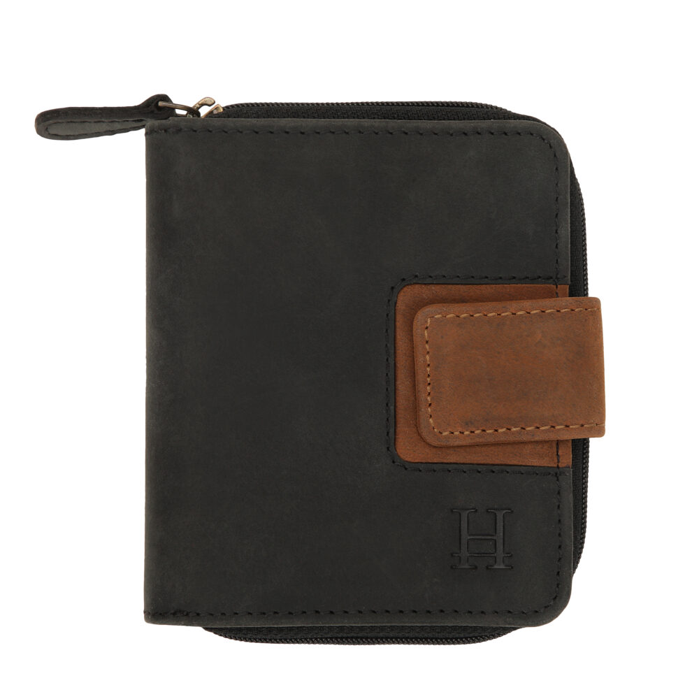 Black and Tan Bi Fold Wallet - Image 3