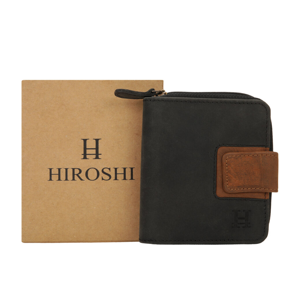 Black and Tan Bi Fold Wallet - Image 8