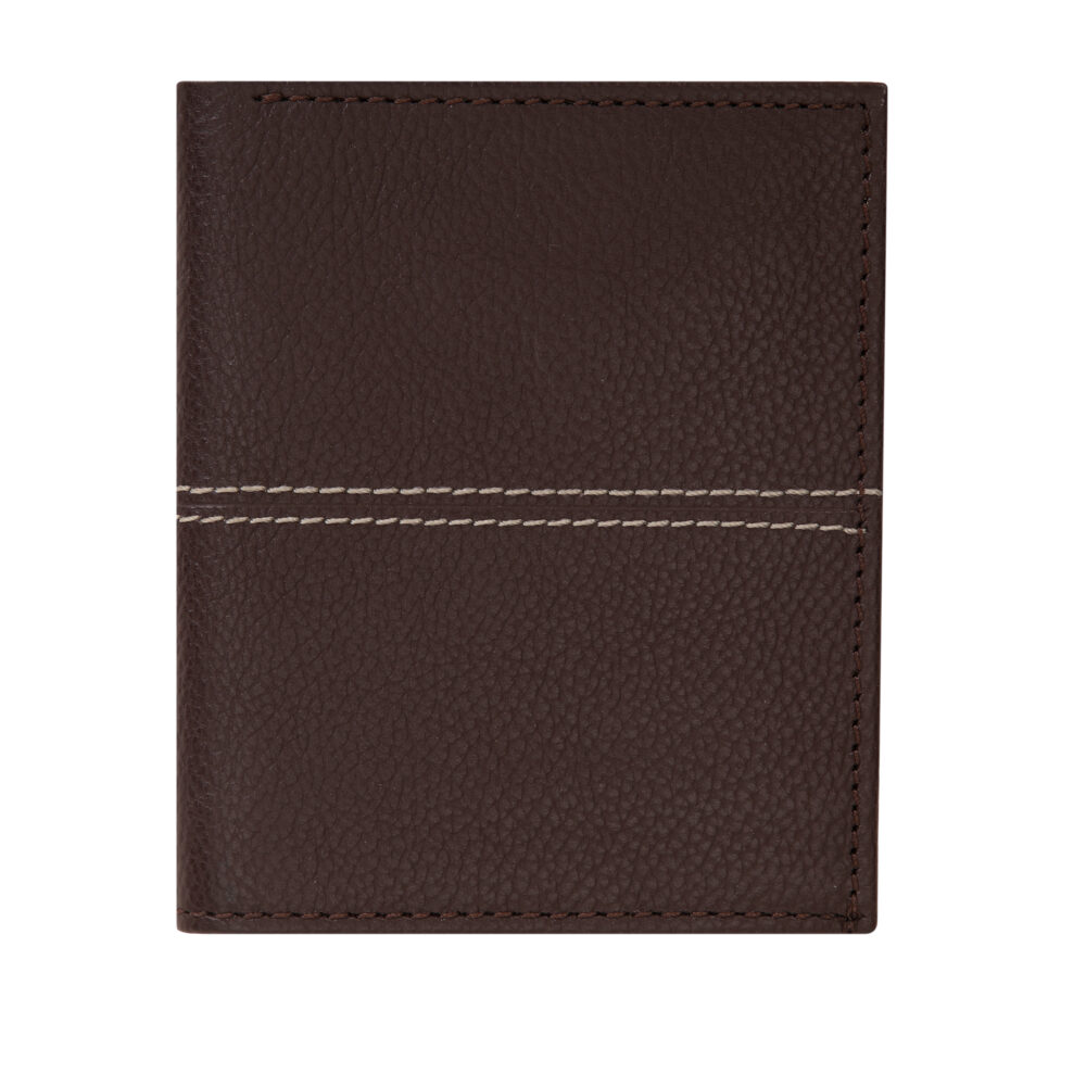 Brown Bi Fold Business Cards Wallet - Image 4