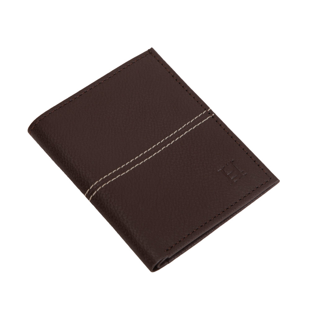 Brown Bi Fold Business Cards Wallet - Image 5