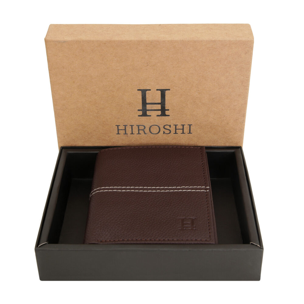 Brown Bi Fold Business Cards Wallet - Image 2