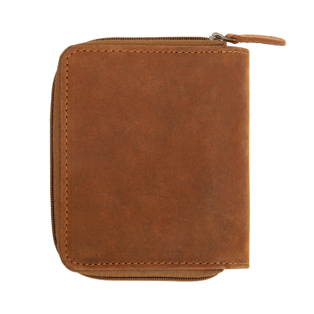 Tan and Brown Bi Fold Wallet - Image 7