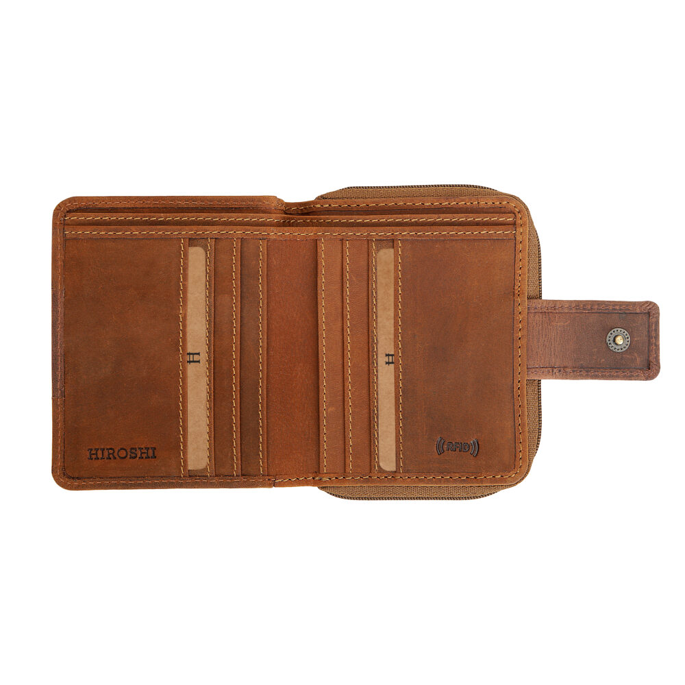 Tan and Brown Bi Fold Wallet - Image 3