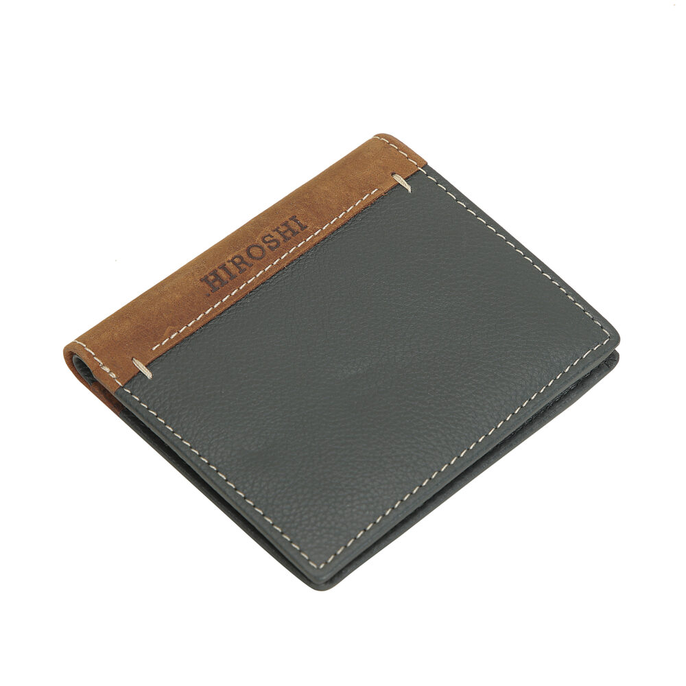 Aaron Green Tan Bi Fold Wallet - Image 4