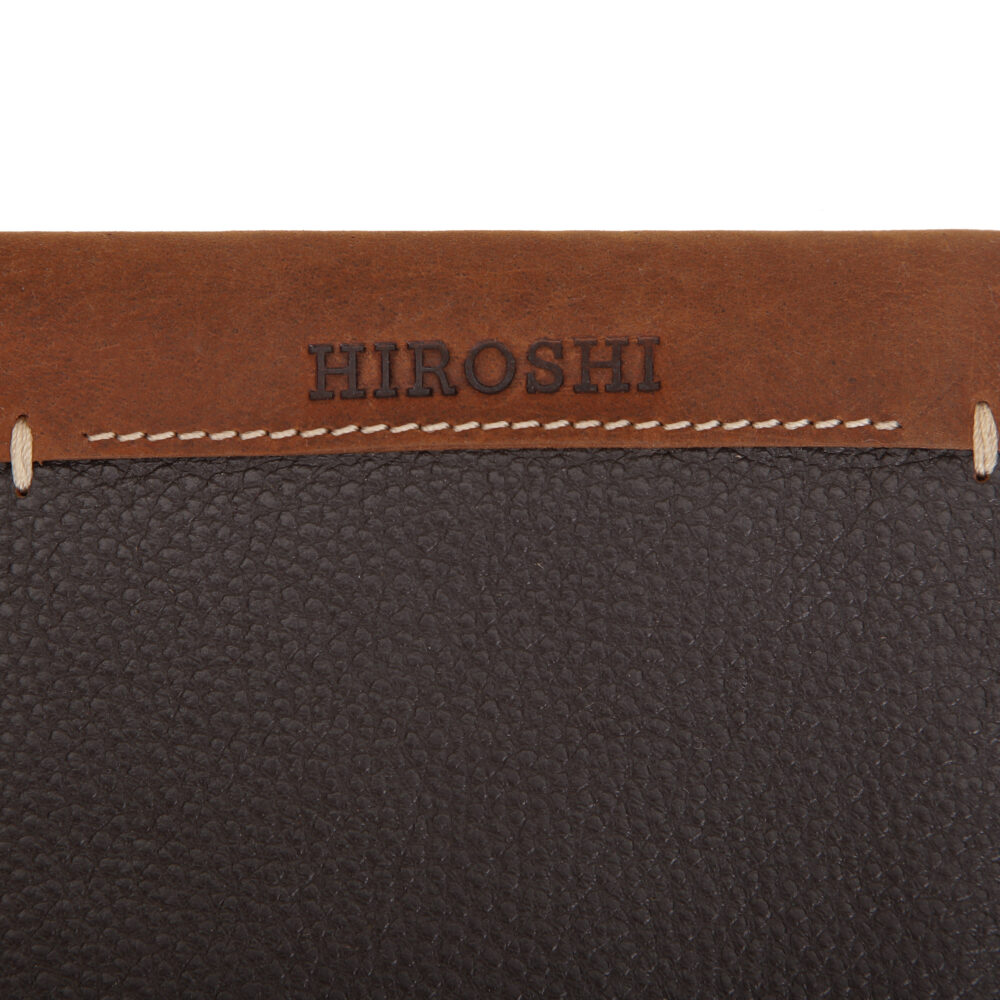 Aaron Dark Brown Tan Bi Fold Wallet - Image 8