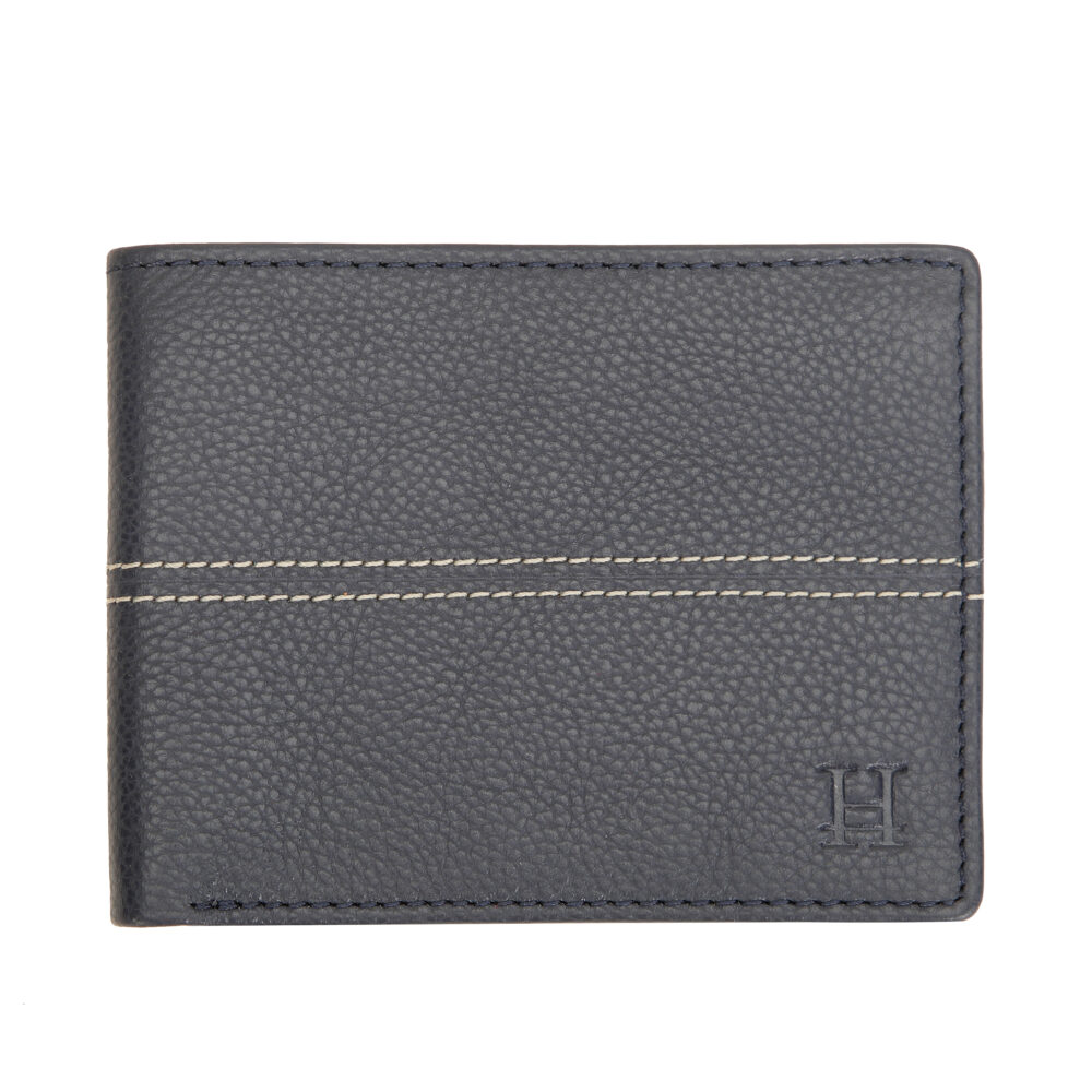 Navy Bi Fold Business Cards Wallet - Image 2