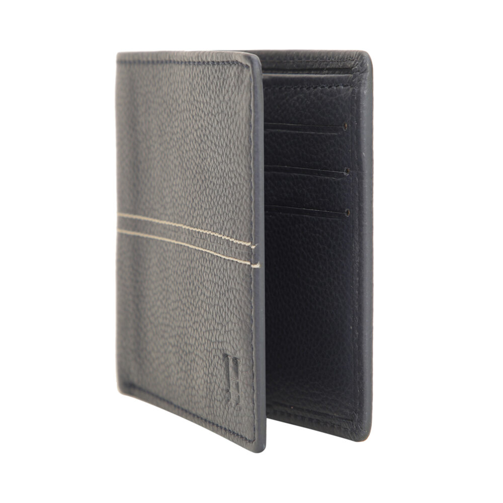 Navy Bi Fold Business Cards Wallet - Image 4