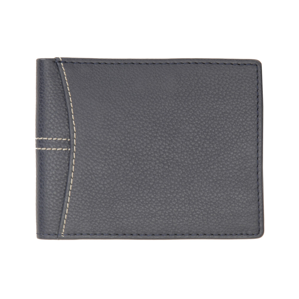Navy Bi Fold Business Cards Wallet - Image 3