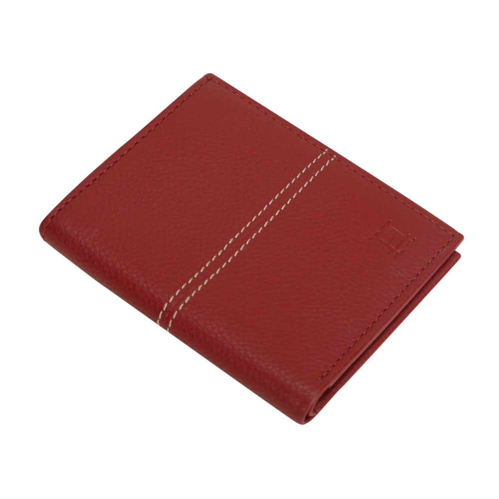 Red Bi Fold Business Cards Wallet - Image 4