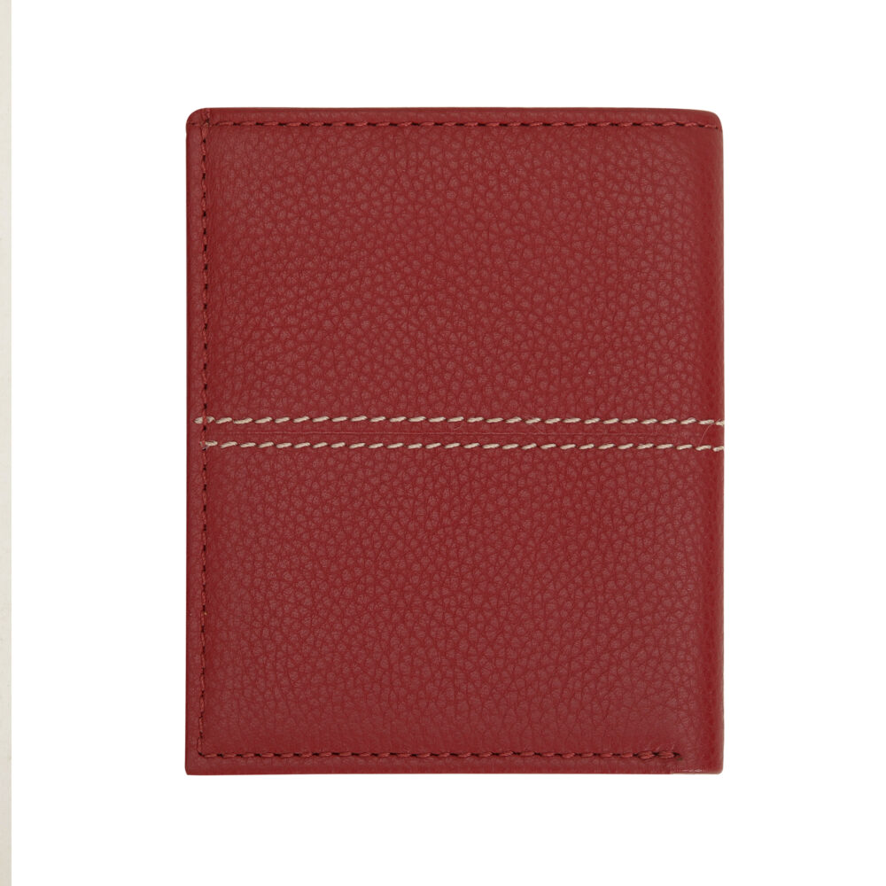 Red Bi Fold Business Cards Wallet - Image 5