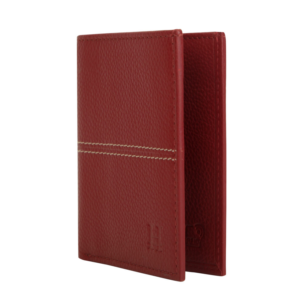 Red Bi Fold Business Cards Wallet - Image 6