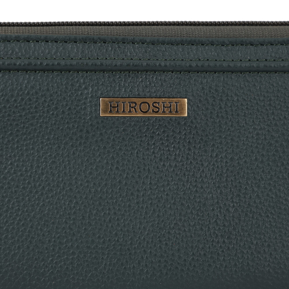 Hiroshi Genuine Leather Ladies Green Zip Around Purse - Image 3