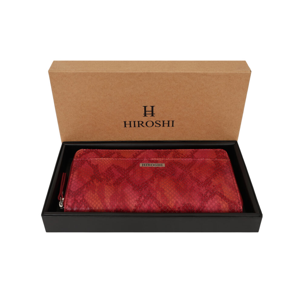 Hiroshi Party Red Zip Around Purse - Image 7