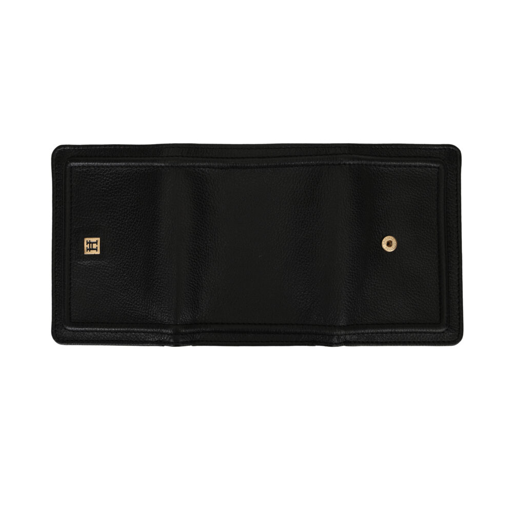Hiroshi Genuine Leather Ladies Bi Fold Black Purse - Image 8