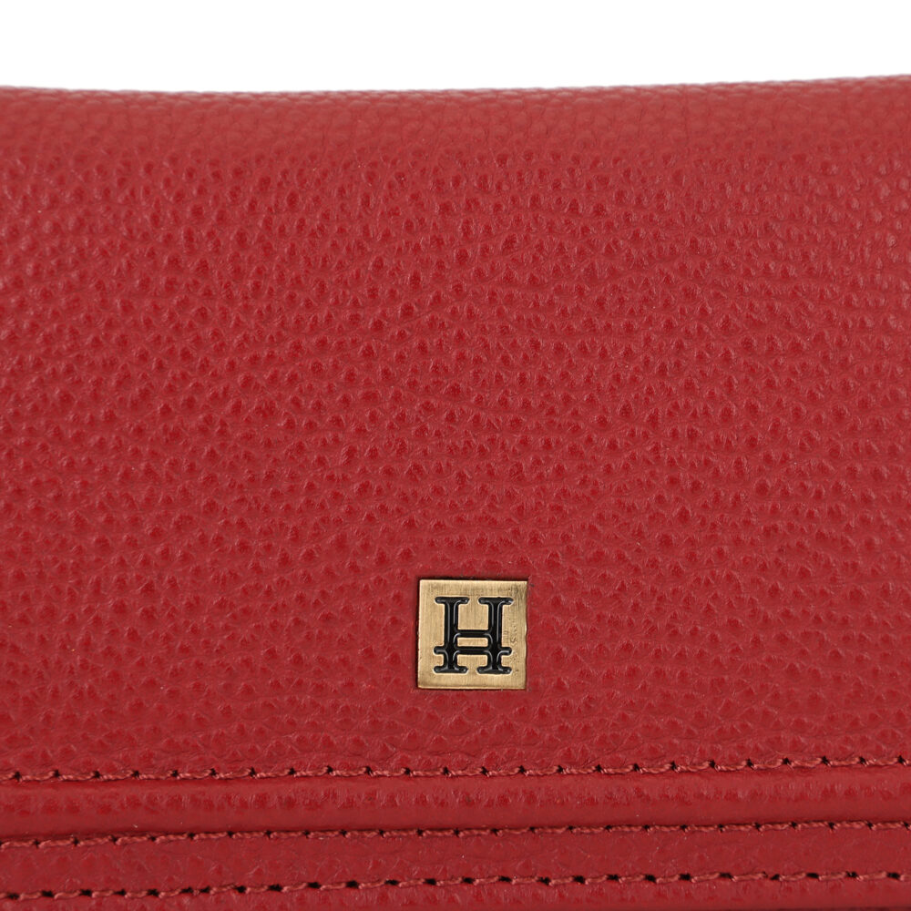 Hiroshi Genuine Leather Ladies Bi Fold Red Purse - Image 2