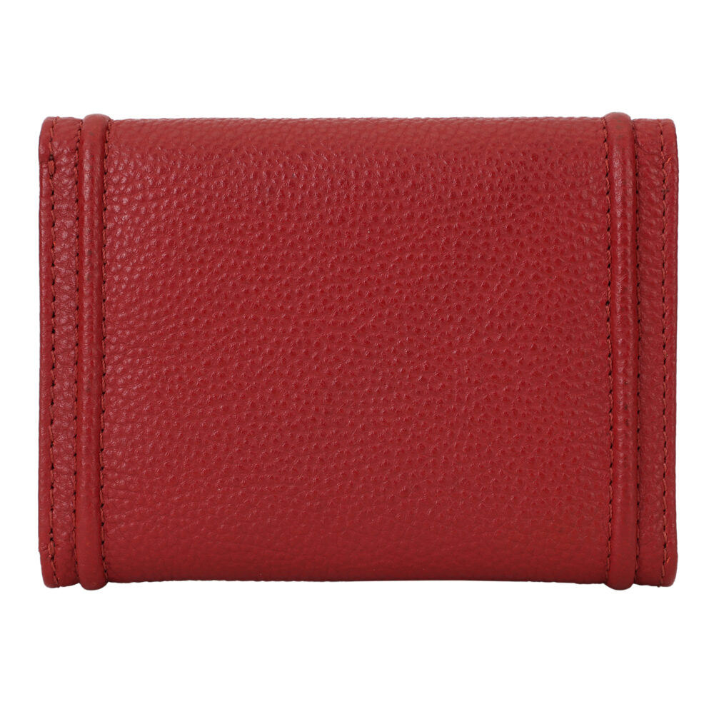 Hiroshi Genuine Leather Ladies Bi Fold Red Purse - Image 4