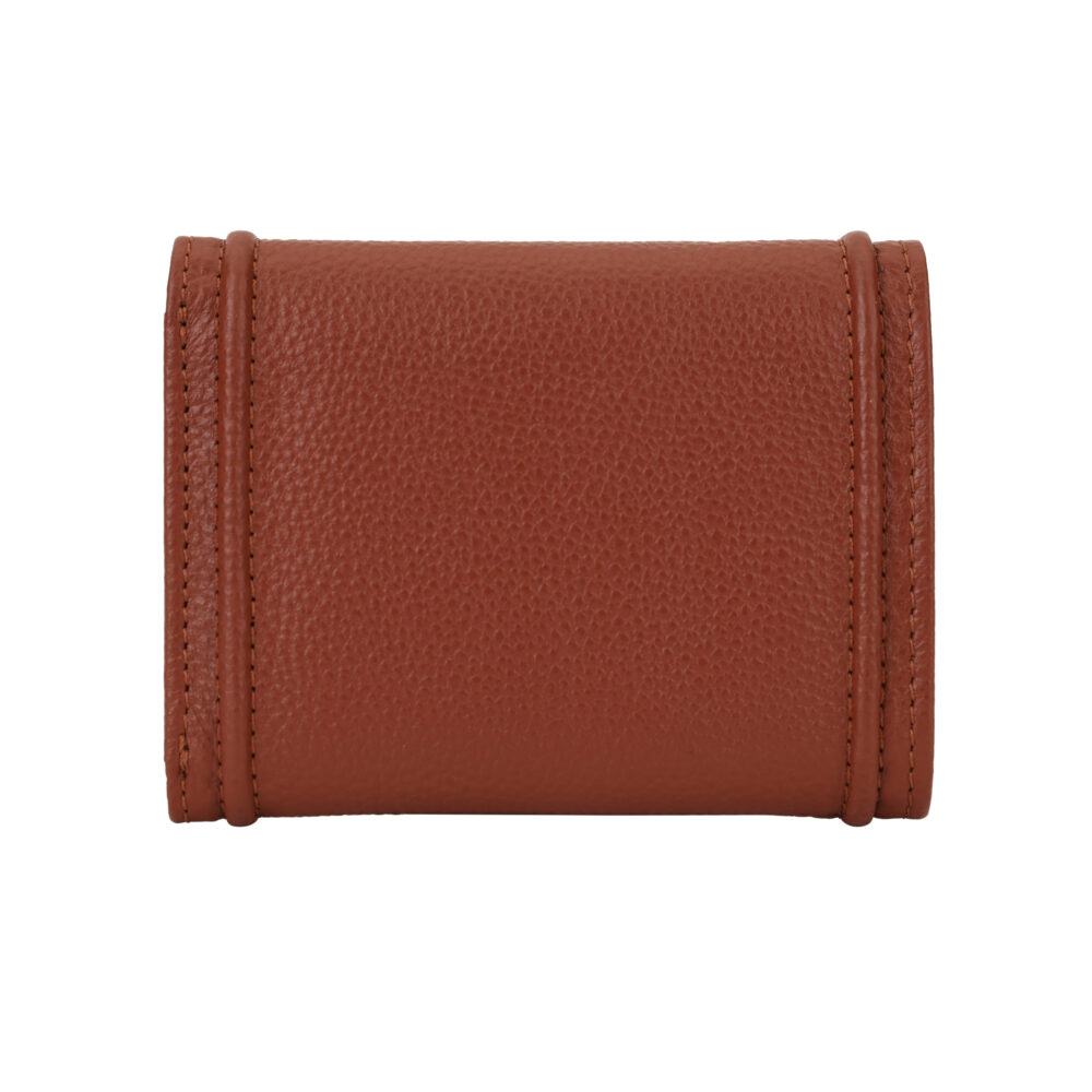 Hiroshi Genuine Leather Ladies Bi Fold Tan Purse - Image 4