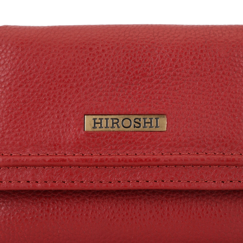 Hiroshi Genuine Leather Ladies Multipurpose Red Purse - Image 2