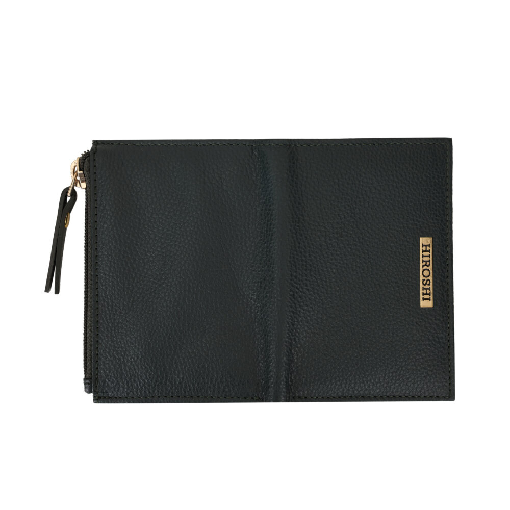 Hiroshi Genuine Leather Ladies Multipurpose Grey Purse - Image 3