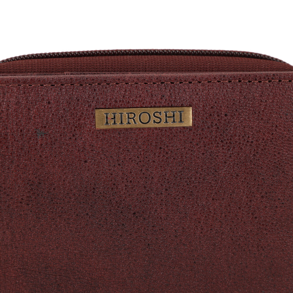 Hiroshi Genuine Leather Ladies Multipurpose Wine Purse - Image 2