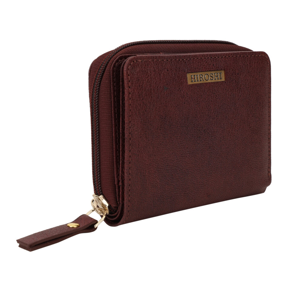 Hiroshi Genuine Leather Ladies Multipurpose Wine Purse - Image 4