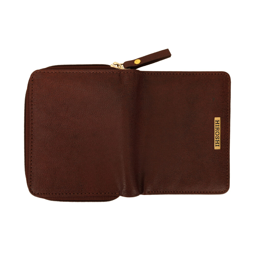 Hiroshi Genuine Leather Ladies Multipurpose Tan Purse - Image 7