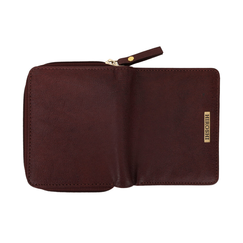 Hiroshi Genuine Leather Ladies Multipurpose Wine Purse - Image 7