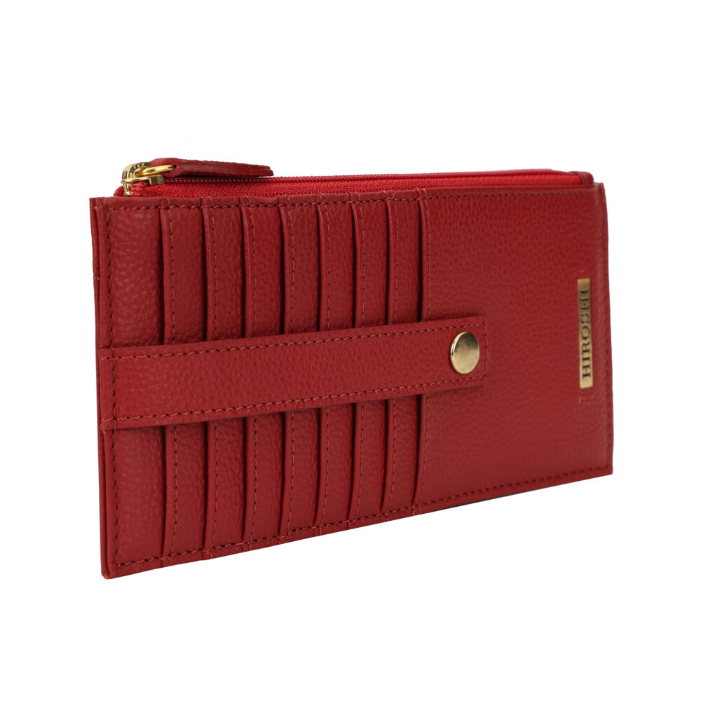 Hiroshi Genuine Leather Ladies Handheld Red Purse - Image 7