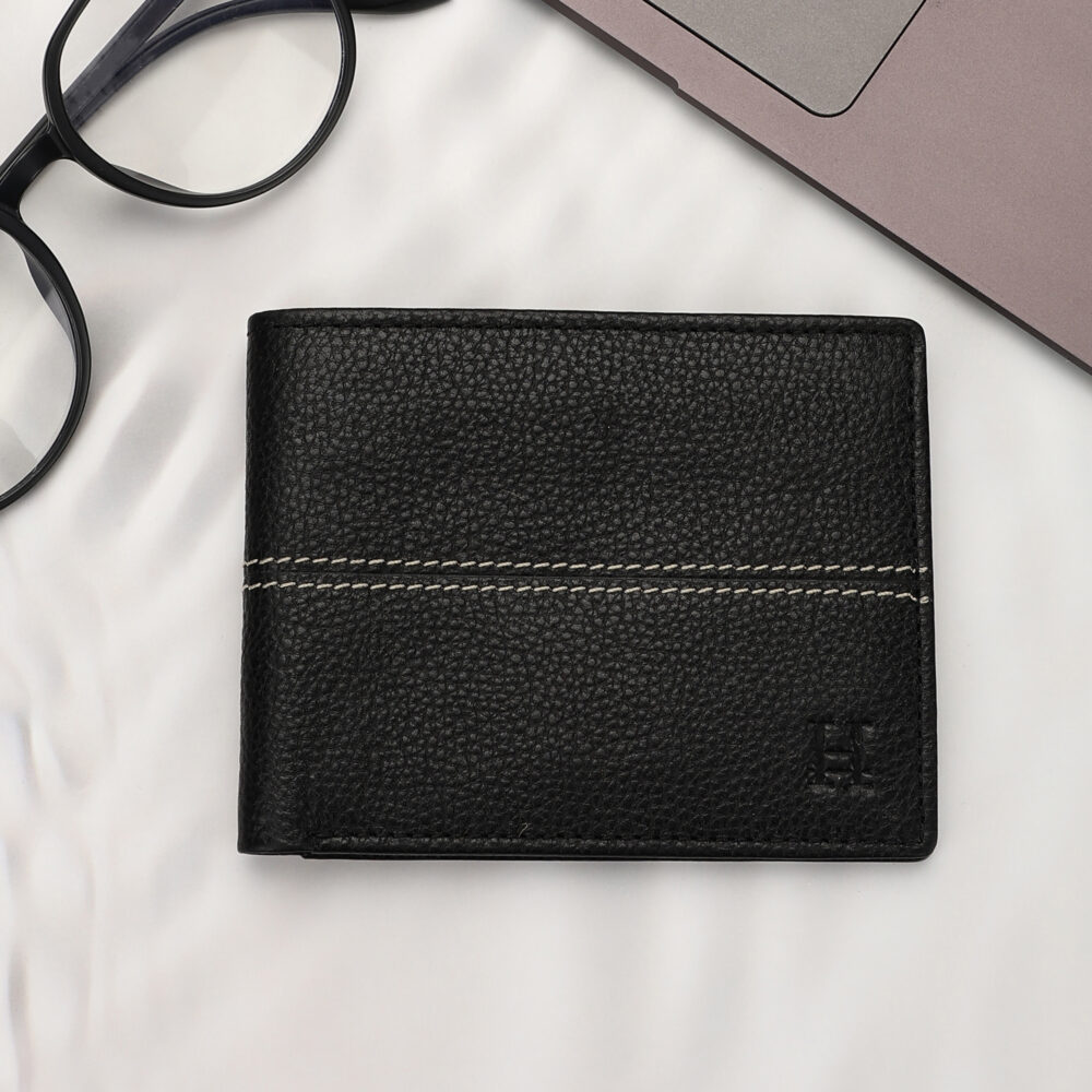 Black Bi Fold Business Cards Wallet