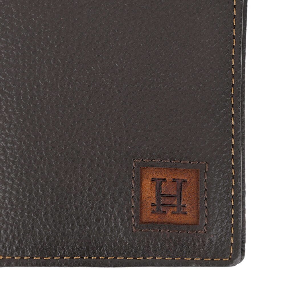 Dark Brown Bi Fold Business Cards Wallet - Image 4