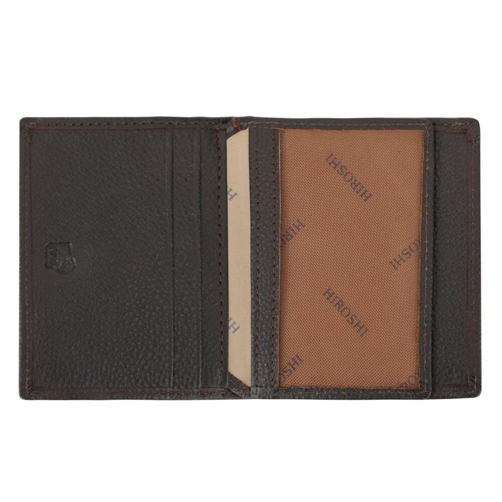 Dark Brown Bi Fold Business Cards Wallet - Image 6