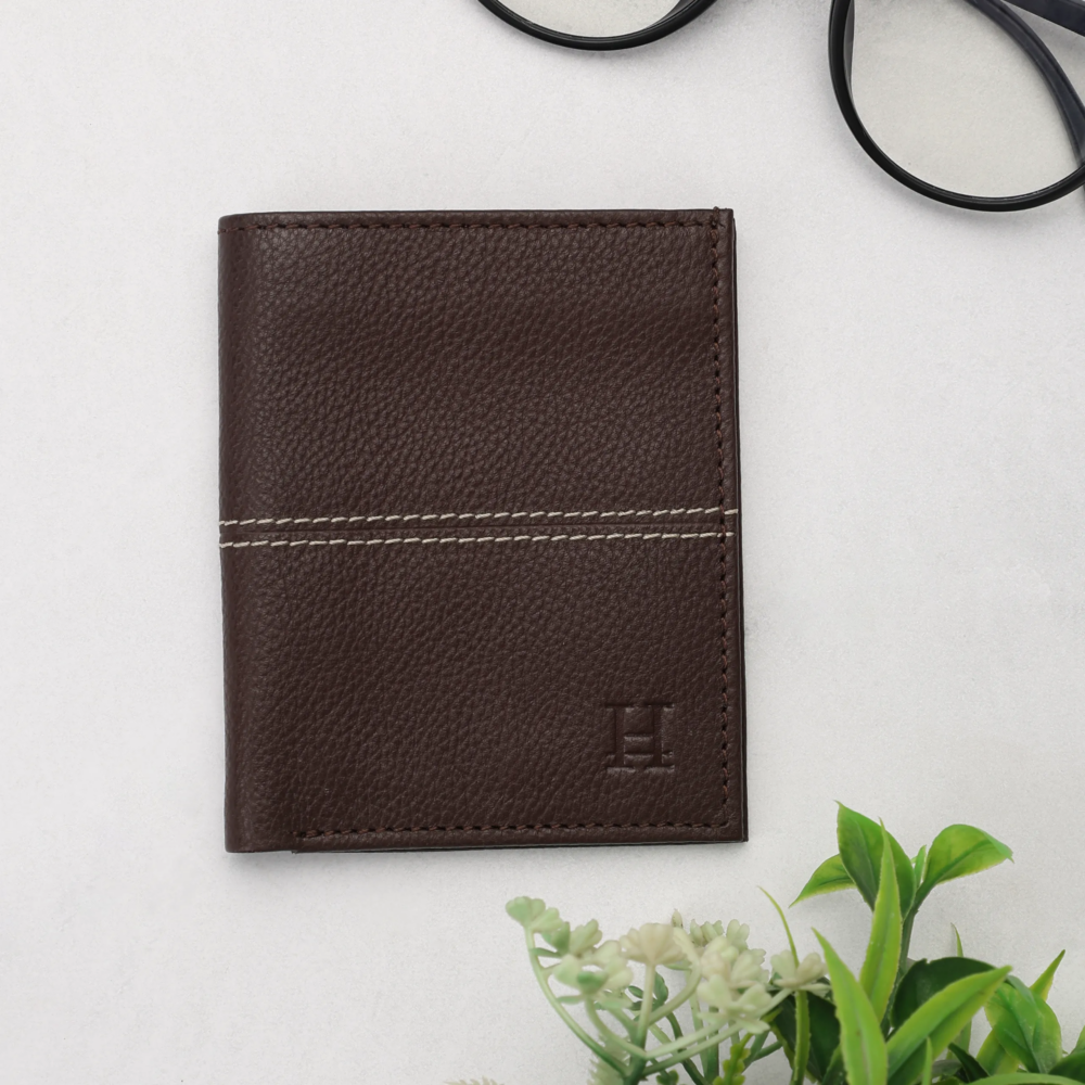 Brown Bi Fold Business Cards Wallet