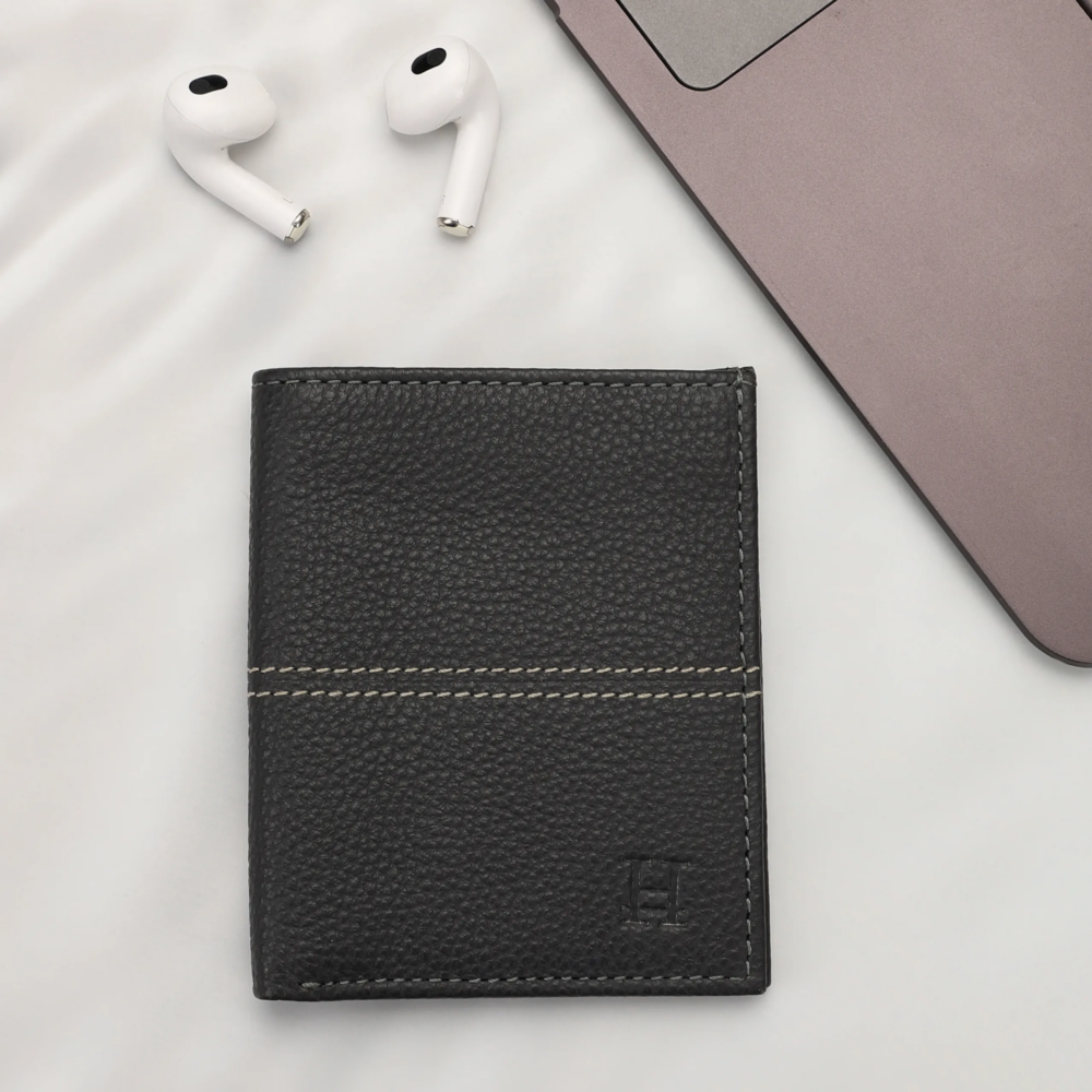 Grey Bi Fold Business Cards Wallet