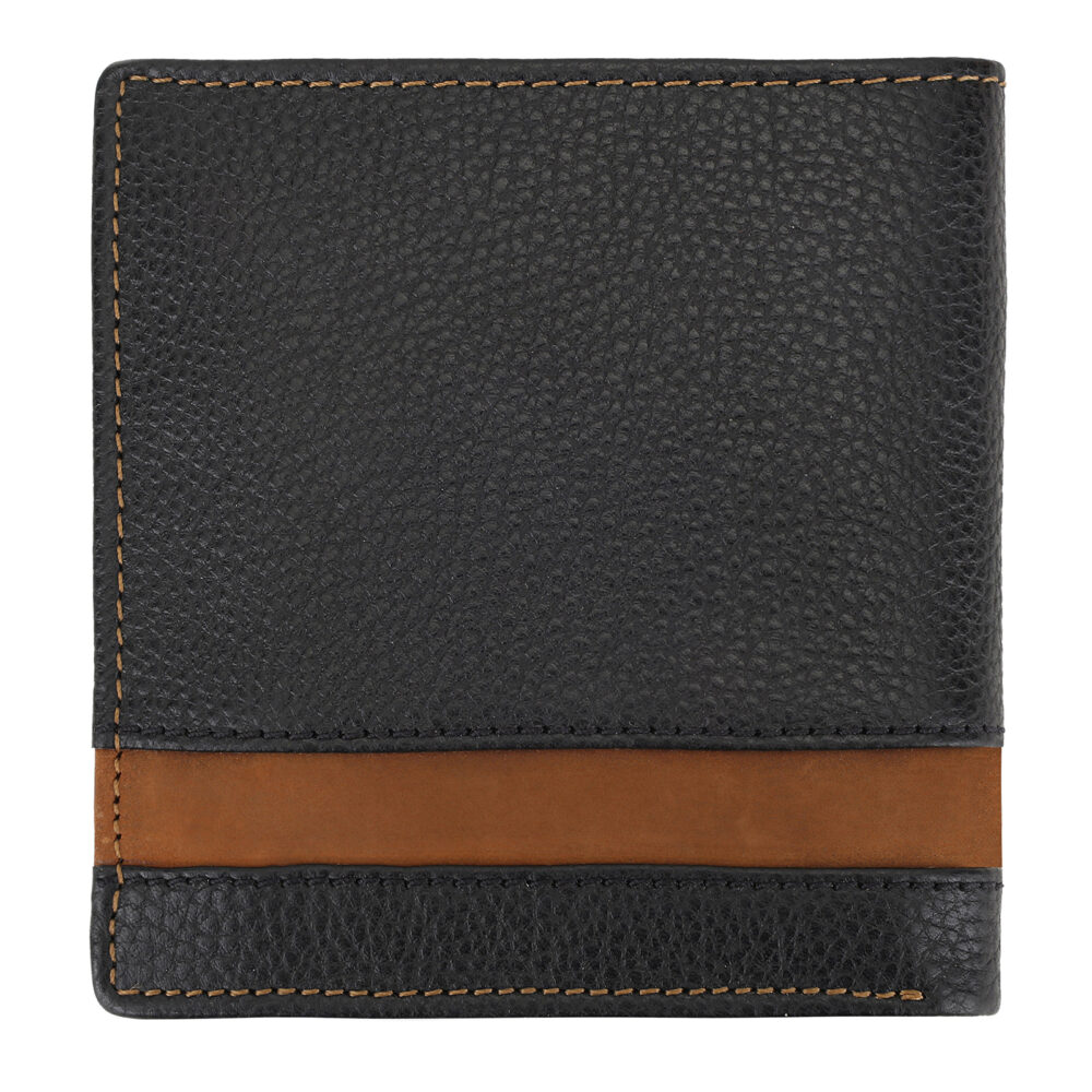 Black And Tan Bi Fold Wallet - Image 5