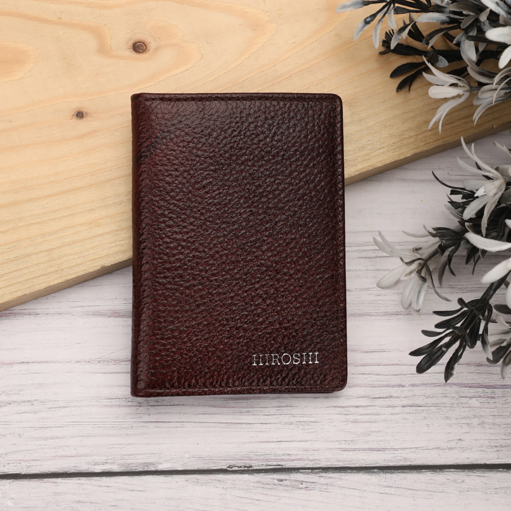 Brown Bi Fold Business Cards Wallet