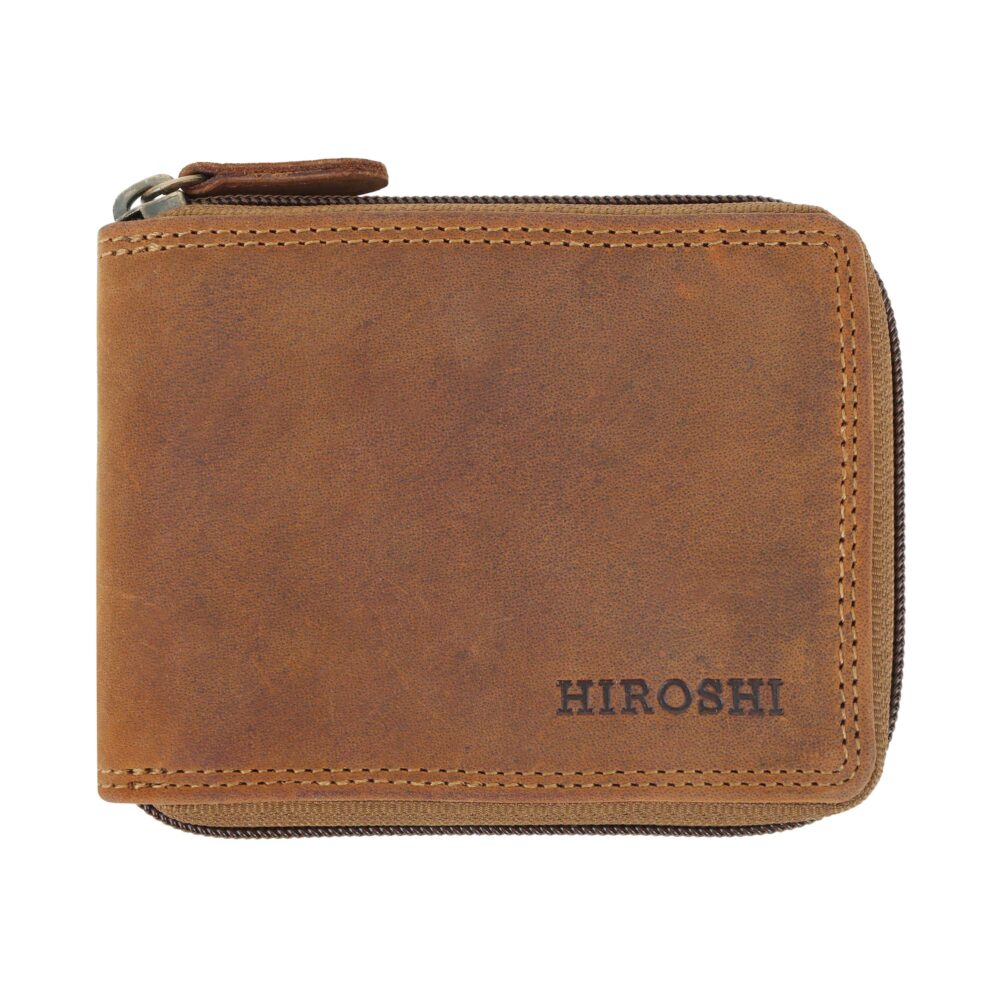 Tan Bi Fold with Zip Around Wallet - Image 5