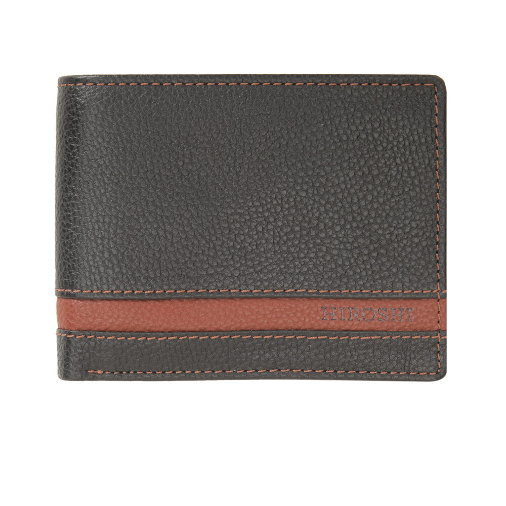 Black and Tan Bi Fold Wallet