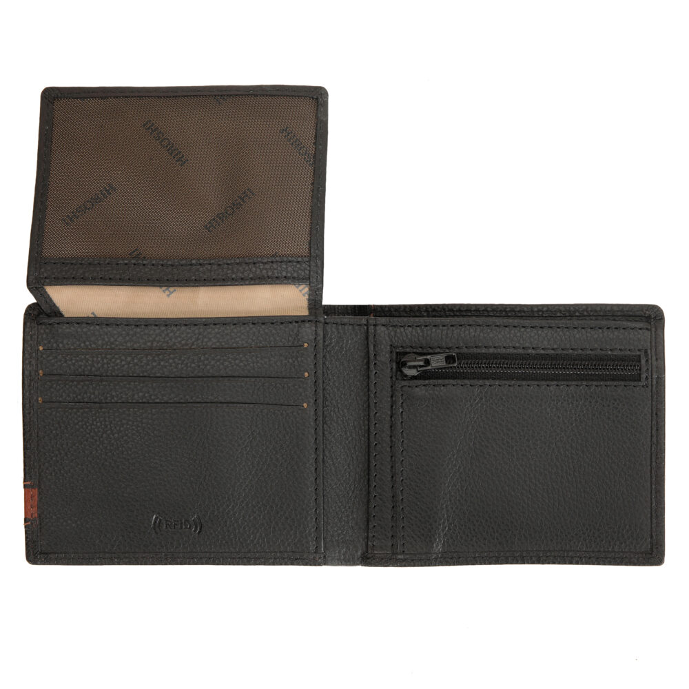 Black and Tan Bi Fold Wallet - Image 3