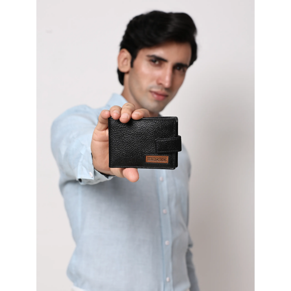 Hero Black Bi Fold Wallet