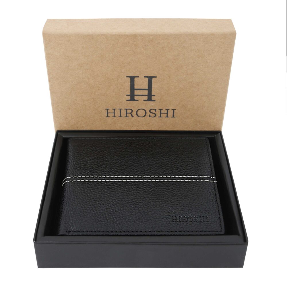 Black Bi Fold Stylish Wallet - Image 4