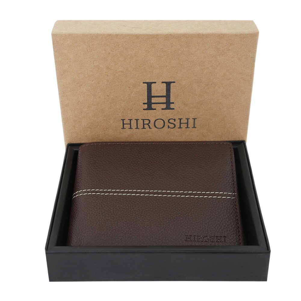 Brown Bi Fold Stylish Wallet - Image 4