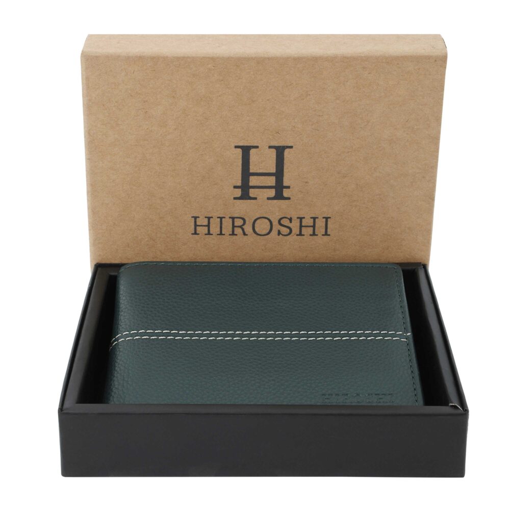 Green Bi Fold Stylish Wallet - Image 4