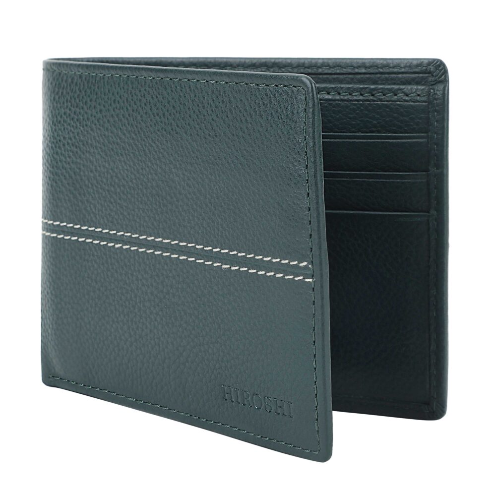 Green Bi Fold Stylish Wallet - Image 8