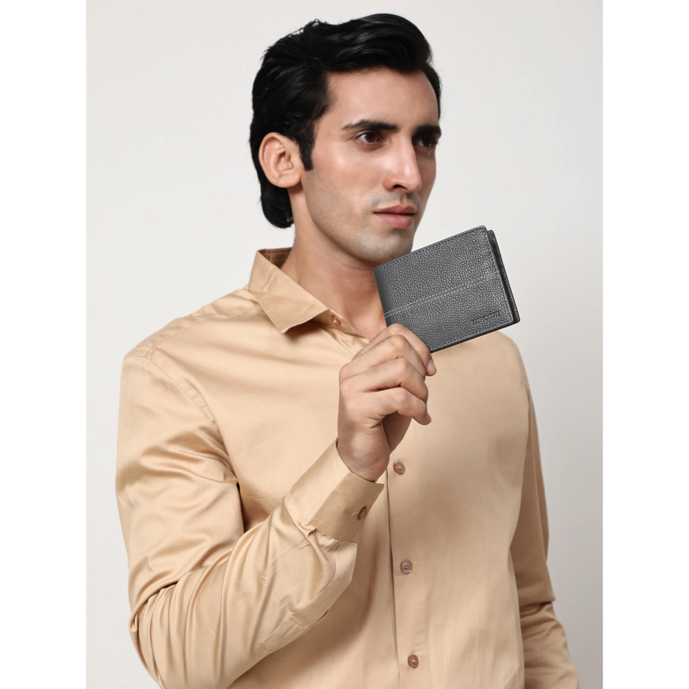 Grey Bi Fold Stylish Wallet