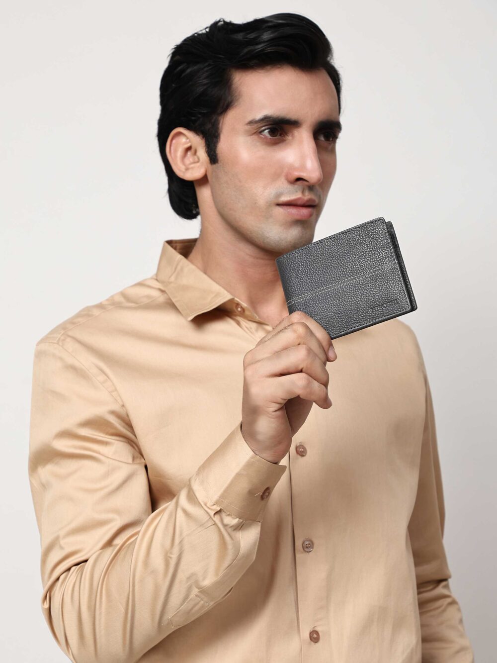 Grey Bi Fold Stylish Wallet - Image 2