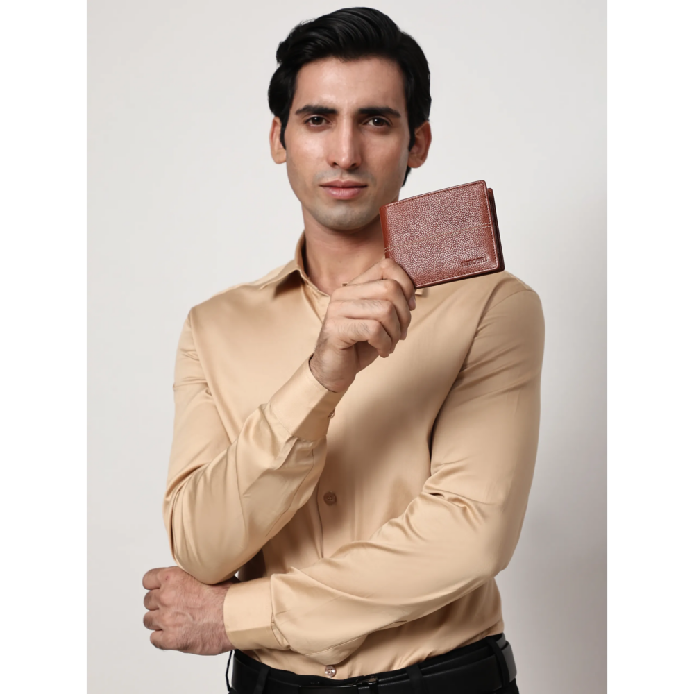 Tan Bi Fold Stylish Wallet