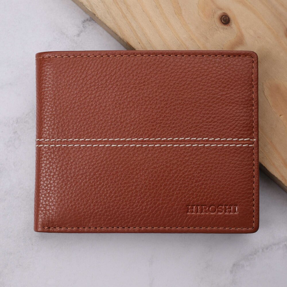 Tan Bi Fold Stylish Wallet - Image 3